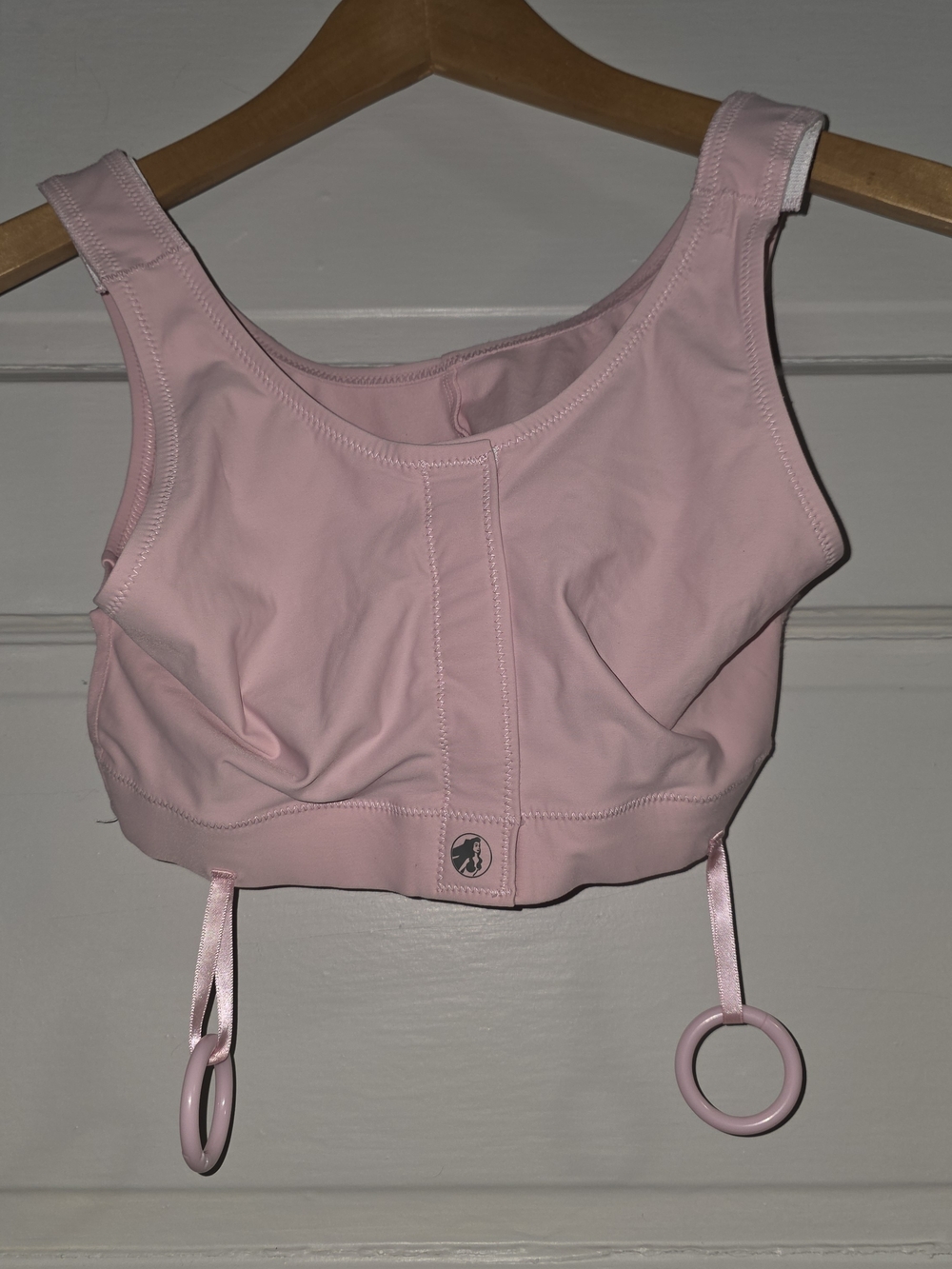 Masthead Elizabeth Pink Surgical Bra with Drain Loops Rings - Size Small